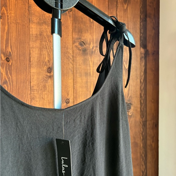 Lulu's Charcoal Sleeveless Maxi Dress - Picture 2 of 4